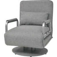 vidaXL Drehstuhl Klappbar mit verstellbarer Rückenlehne - Ohren- & Armlehnensessel, multifunktional als Schlafsessel und Chaiselongue nutzbar, ideal für kleine Räume und Gästeübernachtungen.