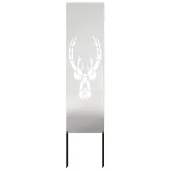 vidaXL Garten Sichtschutz-Leinwand Silber 32 x 140 cm - Moderner Sichtschutz für deinen Garten, aus langlebigem Edelstahl mit eleganten Intarsien. Ideal für mehr Privatsphäre und Stil in deinem Außenbereich. Einfach zu installieren und wind- sowie wetterfest!