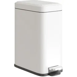 HOMCOM 5L Treteimer mit Softclose-Deckel - Eleganter Metall-Kosmetikeimer mit 5L Fassungsvermögen und Softclose-Mechanismus für leises Öffnen. Ideal für Schlafzimmer, Badezimmer oder Büro, sorgt für Ordnung in kleinen Räumen.