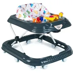 Tobi Gehfrei Lauflernhilfe Lauflernwagen Babywalker mit Spielset Schwarz - Schwarz