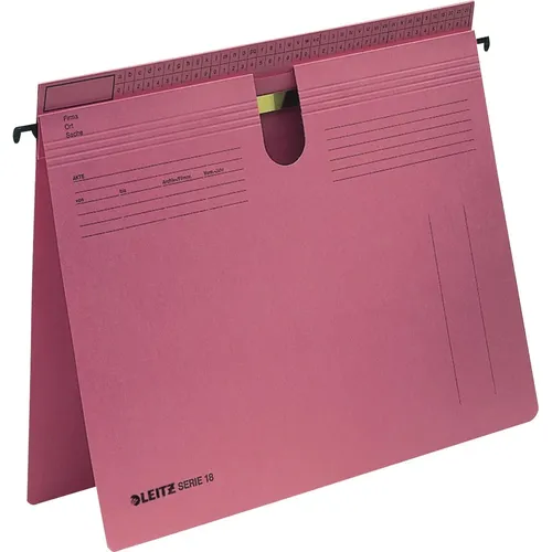 LEITZ Hängehefter SERIE 1814 Karton rot - Praktischer Hängehefter im DIN A4 Format aus Recycling-Karton, ideal für die umweltbewusste Organisation von Dokumenten.