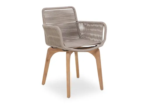 SANSIBAR Living Gartenstuhl NORDMAAR - Bequemer Stapelstuhl in Beige, ideal für Garten und Terrasse, platzsparend und stylisch.