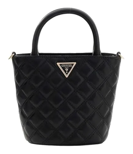GUESS Umhängetasche Handtasche Giully II Mini Tote Black beige