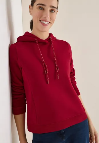 CECIL Hoodie mit Stickerei Beaujolais red L - Stylischer Damenpullover mit Kapuze und trendiger Stickerei, perfekt für lässige Looks und gemütliche Tage.
