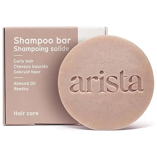 Arista Shampoo für lockiges Haar, Ayurvedisches Shampoo, Süßes Mandelöl, Reetha Fruchtpulver & Sheabutter, Locken ohne Sulfate, Parabene und Silikone, Reisegröße