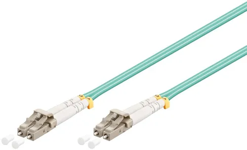 Goobay 95754 LWL Kabel, Multimode (OM3) Aqua, 7.5 m, Türkis - LC-Stecker (UPC) > LC-Stecker (UPC)