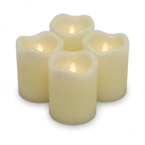 ToCi LED-Kerze 4er-Set - Flammenlose Echtwachskerzen mit Timer - LED-Kerzen für sichere, gemütliche Beleuchtung mit Timer-Funktion. Ideal für stimmungsvolle Dekoration und perfekt für Haushalte mit Kindern und Haustieren.