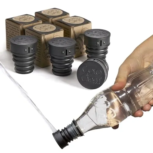 CuloClean Flaschenverschluss. Po dusche. Das diskreteste und kleinste mobile Reisebidet, für Periode, Intim-Dusche, ersetzt Feuchttücher und Dusch-WC. Spart Papiersanft (4pcs Schwarz)