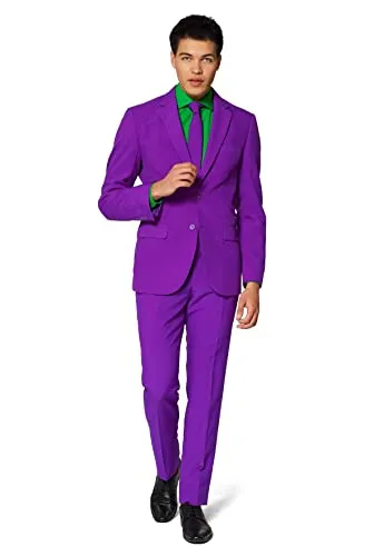 OppoSuits Modisch Einfarbiger Anzug für Herren in lila von OppoSuits