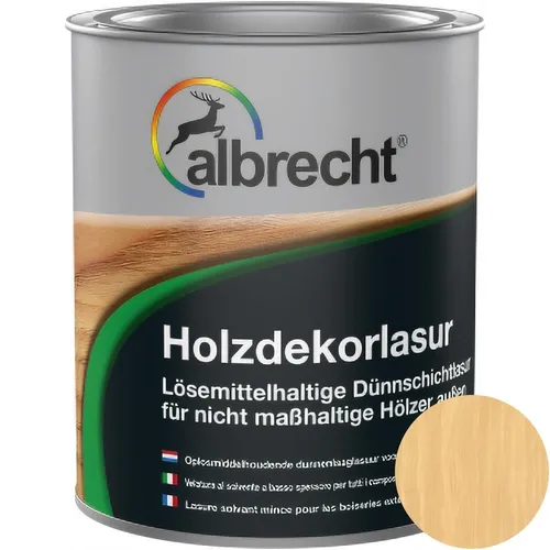 Albrecht Holzdekorlasur farblos 750 ml Holzlasur Lasur