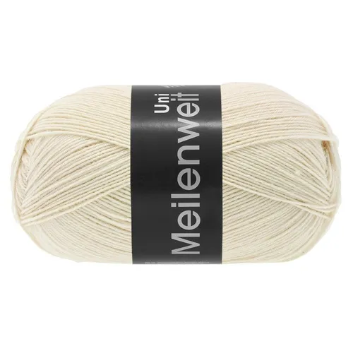 LANA GROSSA MEILENWEIT 100 g UNI Häkelwolle, 420 m (4-fach Sockenwolle in 25 Uni-Farben), 100 g