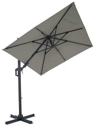 Gardissimo DAVID Alu Ampelschirm 210x210cm in grau von Gardissimo