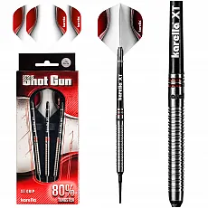 Karella Darts ShotGun Silver 80% Tungsten 20g - Softdart für Präzision - Pfeile aus 80% Tungsten, ideal für präzises Spielen, Gewicht: 20 g, hergestellt in Großbritannien.