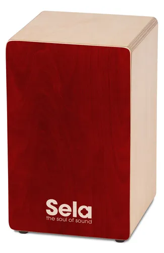 Sela SE 165 Primera Cajon - Red - Cajon mit robustem 12 mm Birkenkorpus, individuell einstellbarem Snare Sound und hochwertiger Spielfläche, ideal für kreative Musikprojekte.