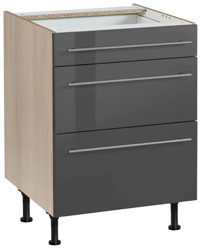 OPTIFIT Unterschrank Bern 60 cm breit, mit Schubkasten und 2 Auszügen,höhenverstellbare Füße