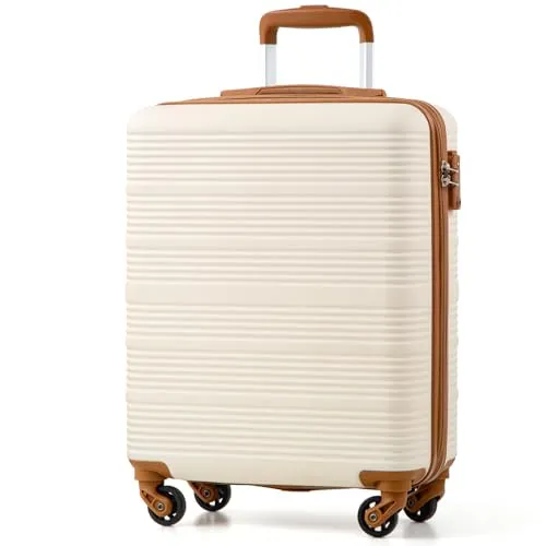 COOLIFE Handgepäck Koffer 55x40x20cm für Ryanair & Easyjet mit 4 Silent Spinner Rädern & TSA-Schloss – ABS-Hartschale, Leicht Handgepäck