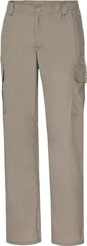 NORDCAP Herren Funktionshose - Beige, Gr. 48 - Wanderhosen aus 4-Wege-Stretchmaterial mit elastischem Bund für optimale Bewegungsfreiheit und Komfort. 6 praktische Taschen bieten ausreichend Stauraum für Ihre Abenteuer.