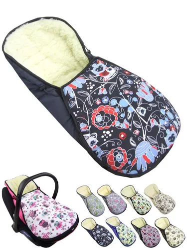 BambiniWelt by Rafael K. Fußsack Winterfußsack für Babyschale kompatibel mit Maxi-Cosi mit Wolle