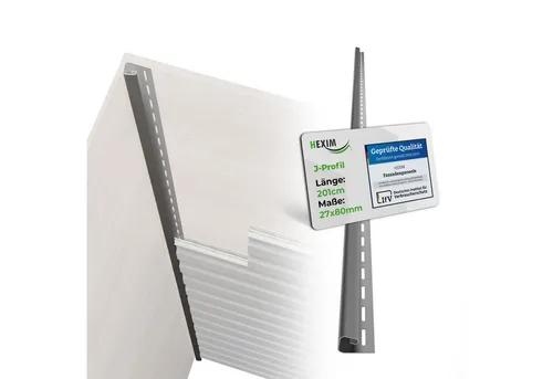 Hexim Verkleidungspaneel, (Siding Fassadenpaneele außen Fassadenverkleidung wetterfest Kunststoffpanelee PVC-U Verkleidung Außenwand Hausverkleidung UV-beständig - (J-Profil grau)