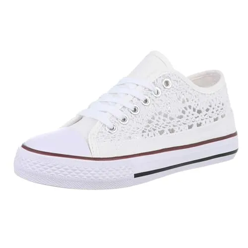 Ital Design Damenschuhe Low Sneakers XA007 in Weiß, Gr. 37 - Stylische Ital Design Damenschuhe Low Sneakers XA007 aus atmungsaktivem Textil, ideal für Freizeit und Alltag. Bequeme Passform und modernes Design.