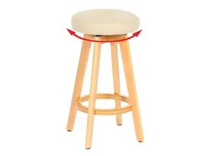 MCW Barhocker Boras Drehbar Creme Helle Beine in weiß von MCW