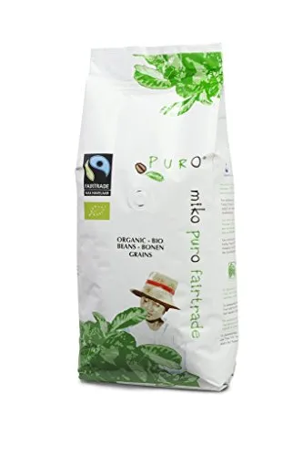PURO Organic Fairtrade Coffee, 1000g ganze Bohne, 1er Pack