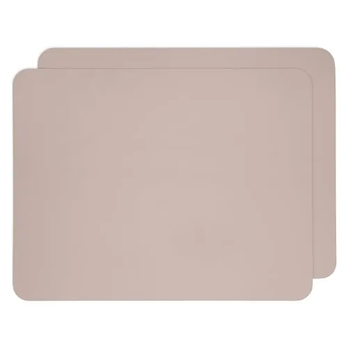 Ehrenkind® Platzset Kinder – Made in Germany Abwaschbares Tischset aus 100% PE, Eva-PP-Film, rutschfest und BPA-frei – Perfekte Tischunterlage für Mahlzeiten | 54x42 cm | 2-er Set | Taupe
