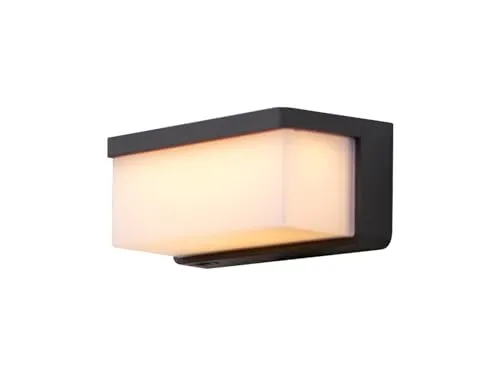 Lutec ZELNA 6912401345 Solar-Außenwandleuchte mit Bewegungsmelder - Nachhaltige Solar-Hybrid-Wandleuchte mit 8.2W LED, inspiriert vom DOBLO-Design, für elegante und umweltfreundliche Außenbeleuchtung.