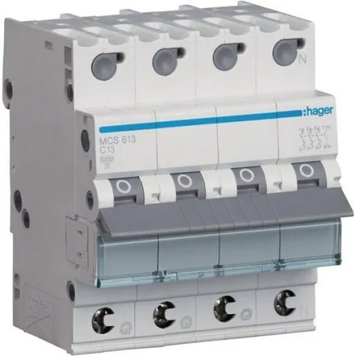 Hager LS-Schalter 3P+N C-13A QuickConnect 6kA