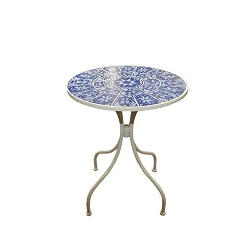 Gartentisch mit Keramiktischplatte in blau von HTI-Line