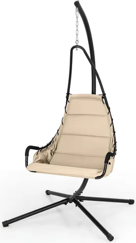 GOPLUS Hängesessel mit Gestell in beige von Goplus