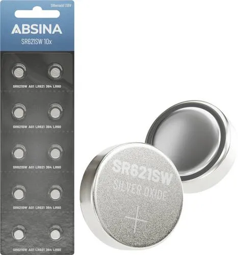 Absina Knopfzelle 364 1.55V 10 St. Silberoxid