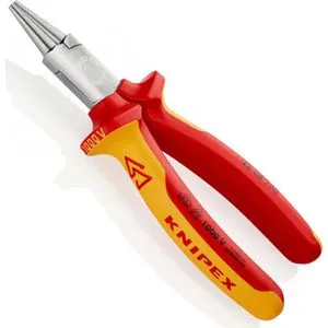 Knipex Rundzange 22 06 160 - VDE isolierte Zange 160mm - Zangen - VDE geprüft und isoliert für maximale Sicherheit bei Elektroarbeiten, ideal für Greif- und Biegearbeiten.