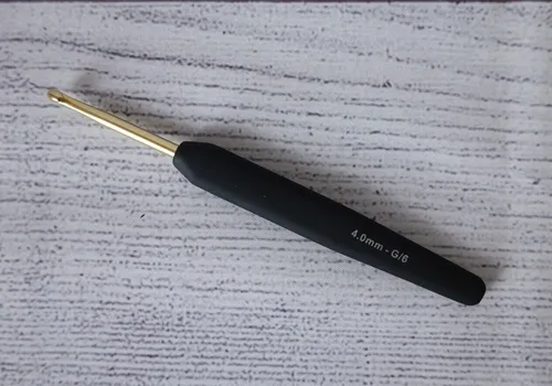 KnitPro Häkelnadel mit Softgriff Alu Gold 4,0 mm