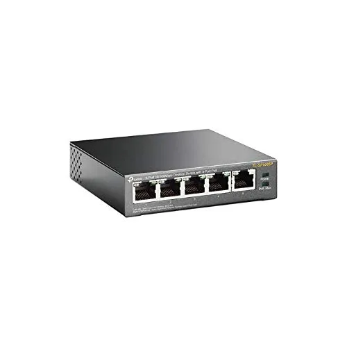 TP-Link TL-SF1005P 5-Port 10/ 100Mbps Desktop Switch mit 4-Port PoE Switch