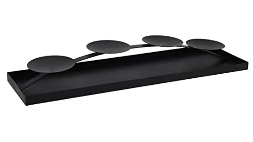 Spetebo XXL Adventskerzenhalter 58 cm - Schwarz für 4 Kerzen - Eleganter Kerzenständer aus Metall, ideal für LED Kerzen oder Teelichter. Mit einer Größe von 58 cm, perfekt für festliche Dekoration.