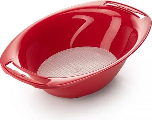 Börner Schüssel mit Sieb V5 PowerLine - Grüne Salatschale, Öl- & Essig-resistent, BPA-frei, Spülmaschinenfest