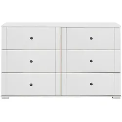 Boxxx Sideboard Weiß, 6 Schubladen aus Metall in weiß von Wimex
