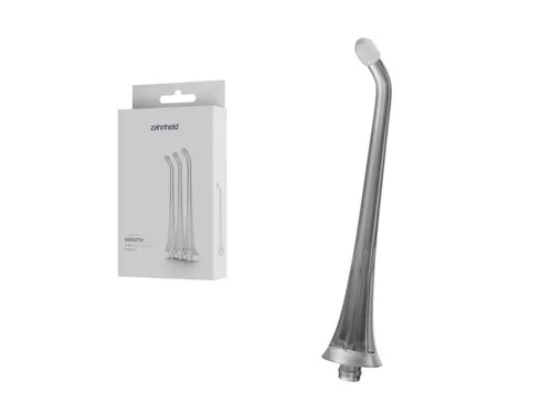 Zahnheld Aufsteckbürsten Zahndusche Ersatzdüsen Sensitiv - für Zahnheld Munddusche Aquadent, 3 Stück, Weiß, mit Gummi-Spitze, im 3er, 6er oder 9er Set, Zahnpflege Set, Water Flosser, für sensible Bereiche Zahnzwischenräume, für Munddusche