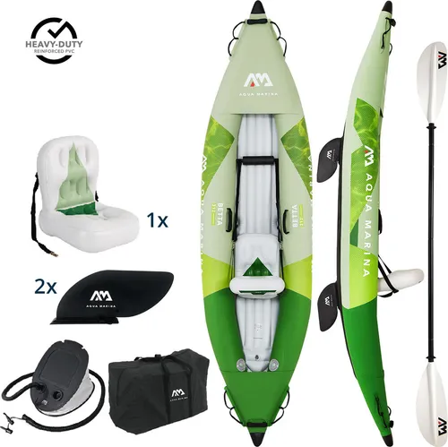 Aqua Marina Betta-312 Inflatable Kajak - Aufblasbares Kayak für 1 Person - Kajak für Freizeitvergnügen, leicht und transportabel mit einer Tragkraft von 230 kg, ideal für Abenteuer auf dem Wasser.