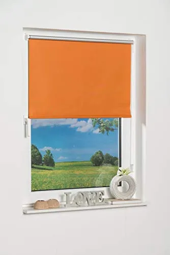 K-home Klemmfix-Minirollo 70150 (B:H) Orange Verdunklung, Stoff, 70 x 150 cm