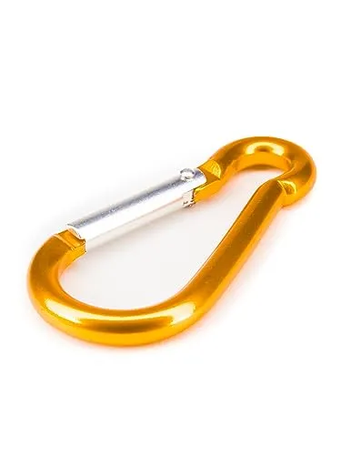 Alu Karabiner Orange-Gold Karabinerhaken Schnappverschluss Schlüsselanhänger Trekking