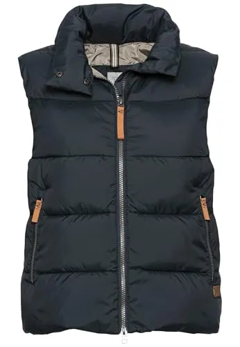 camel active Damen Steppweste aus recyceltem Polyester - Damen-Westen aus recyceltem Polyester, wasserabweisend und winddicht, ideal für umweltbewusste Modebewusste.