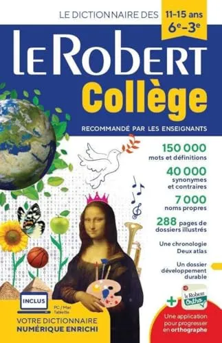 Produktbild Le Robert College 2024 Bimedia: Monolingual French dictionary for college students with free coded access to the online dictionary (Le Robert Scolaire)