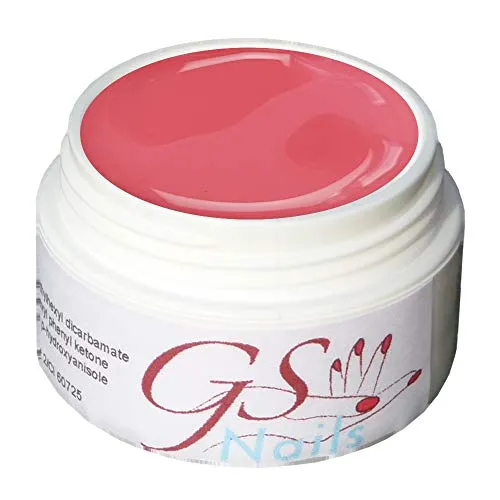 GS-Nails UV Farb-Gel für Nail-Art & Nagel-Design - 5 ml UV-härtendes Cover-Gel - Selbstglättendes Nail-Gel - Pastell Pink - B3