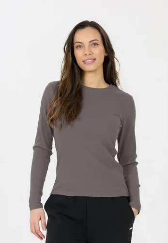 Athlecia Lankae W Long Sleeve Tee plum kitten (1291) 46 - Damen Laufshirts Langarm, ideal für Freizeit und Fitness mit Quick Dry-Technologie für optimalen Komfort und Feuchtigkeitsregulierung.