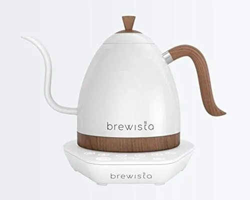 Brewista Elektrischer Wasserkocher Artisan 1,0L Matt Weiß - Wasserkocher für Kaffeeliebhaber, präzise Temperaturregelung und schnelles Erhitzen mit 1200W Leistung – ideal für perfekten Pour-Over Kaffee.