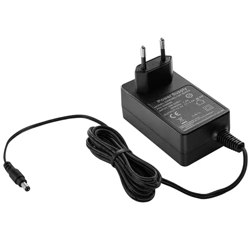 Poppstar AC DC Netzteil 12V 3A (Netz-Adapter 36W / 12V Ladekabel für Externe Festplatten-Gehäuse, Dockingstation UVM.) mit DC-Stecker 5,5mm/2,5mm