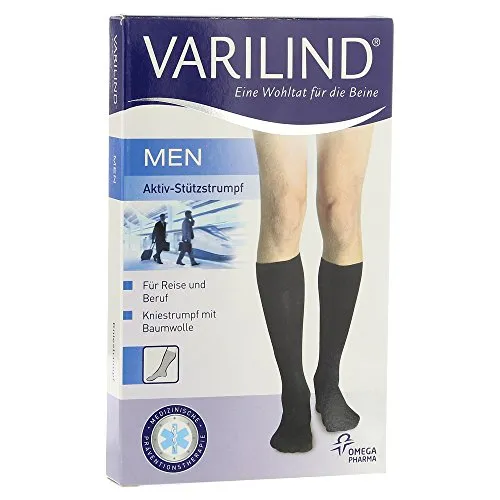 Varilind Men Kniestrumpf L Baumwolle schwarz