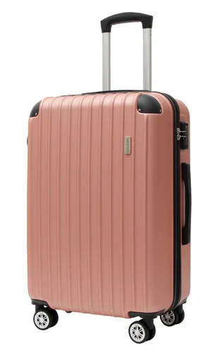 Frentree Koffer Koffer Robuster Reisekoffer mit TSA Schloss, 4 Rollen, Trolley (3 Größen: Handgepäck/L/XL/SET) aus ABS Kunststoff